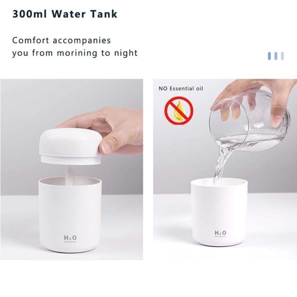 NEW White H2O Humidifier with LED Night Light - Picture 5 of 10